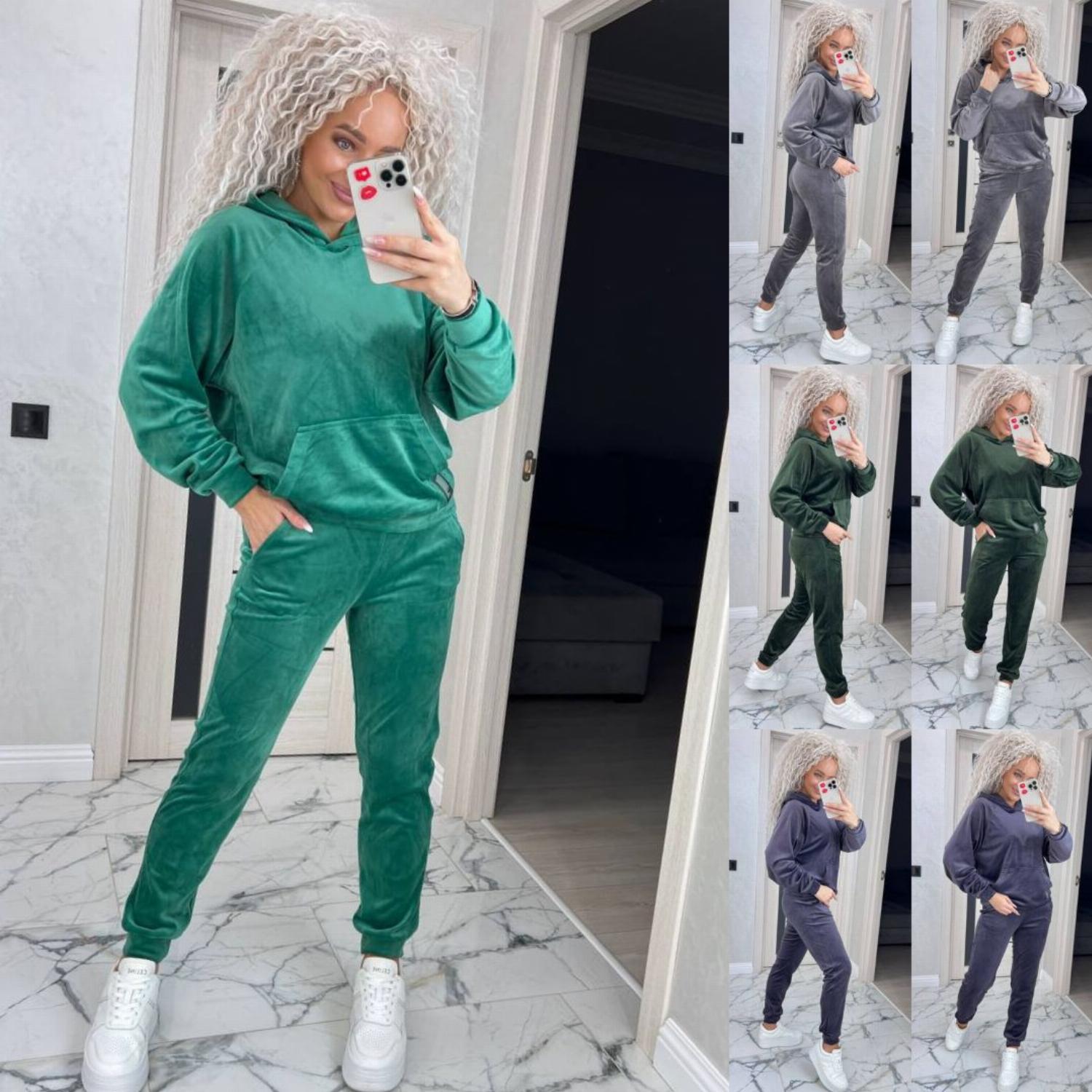 женский костюм, костюм велюровый Милый дом